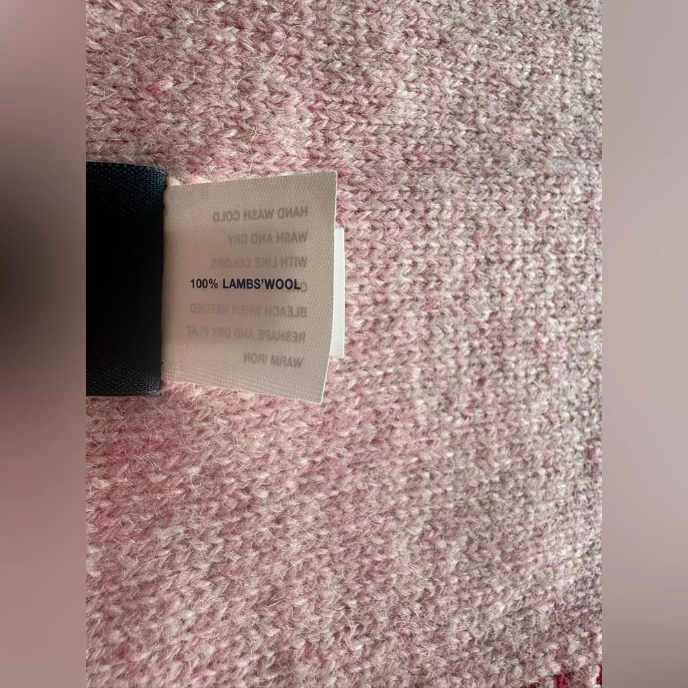 GAP Kids Pink, Colorful, 100% Lambswool Scarf - Nordic, Winter, Ski Resort